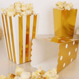 Custom Gold Foil Printed Popcorn Boxes